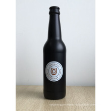 330ML Glass Bright Black Beer Bottle Wine bottles Juice bottles With Customized printing.